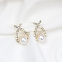 Ohrringe für Damen | Gold | Perlen | Diamant | Stilvoll | Klassisch-Luzern Mode