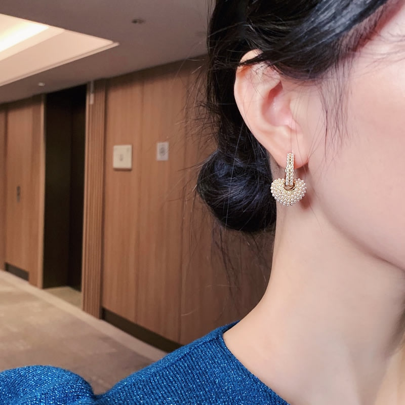 Ohrringe für Damen | Gold | Perlen | Stilvoll | Perfektes Geschenk-Luzern Mode