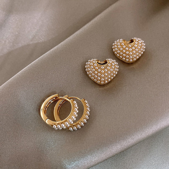 Ohrringe für Damen | Gold | Perlen | Stilvoll | Perfektes Geschenk-Luzern Mode