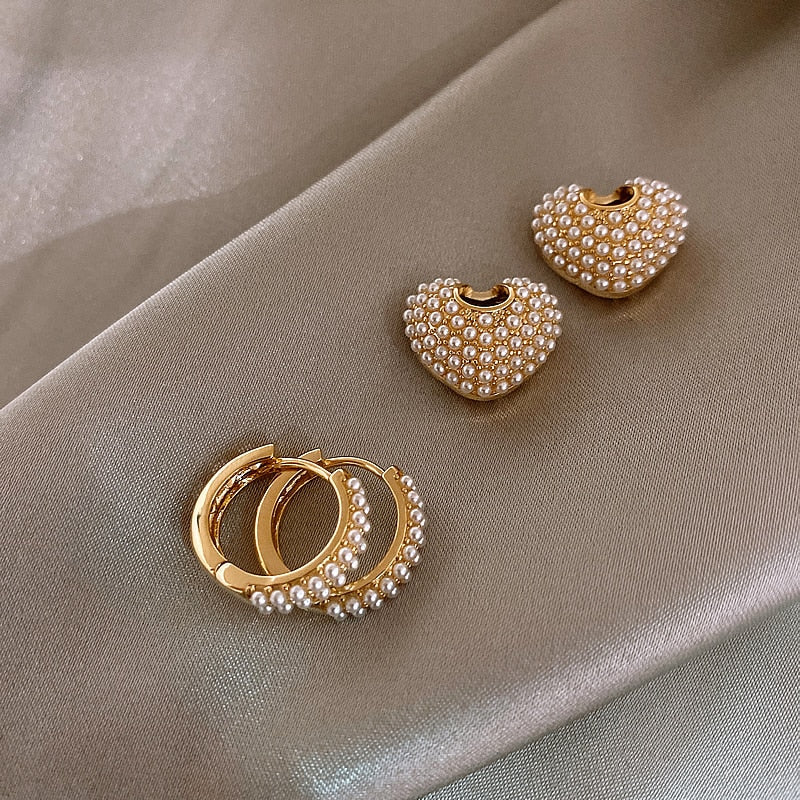 Ohrringe für Damen | Gold | Perlen | Stilvoll | Perfektes Geschenk-Luzern Mode
