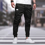 Herren Cargohose mit Taschen - Bequeme Freizeithose-Schwarz-M-Luzern Mode
