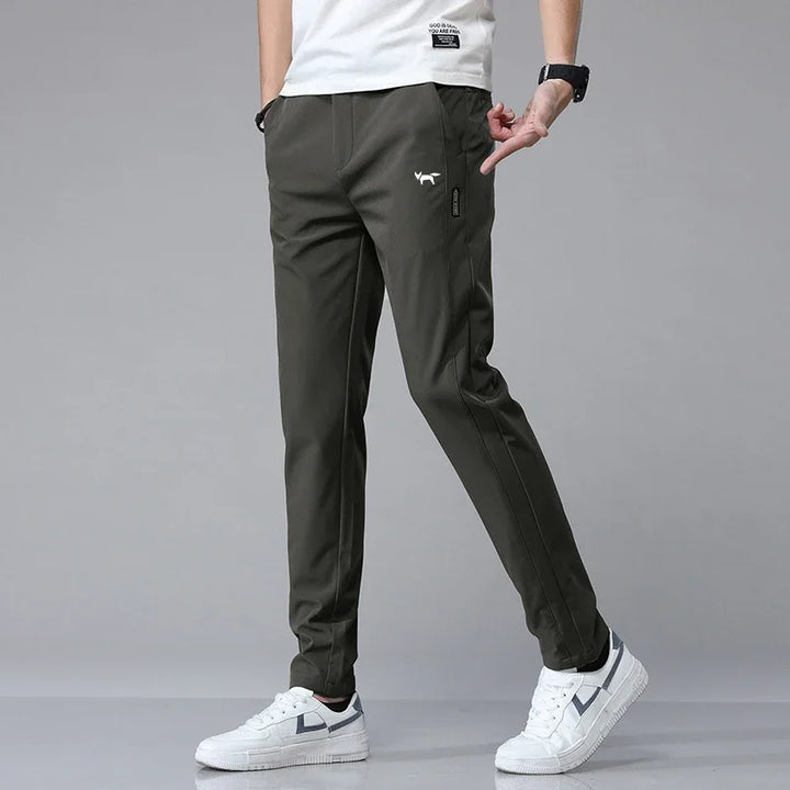 Herren Jogginghose mit Taschen - Bequeme Sporthose-Armeegrün-28-Luzern Mode