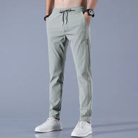 Herren Jogginghose mit Taschen - Bequeme Sporthose-Hellgrün-28-Luzern Mode