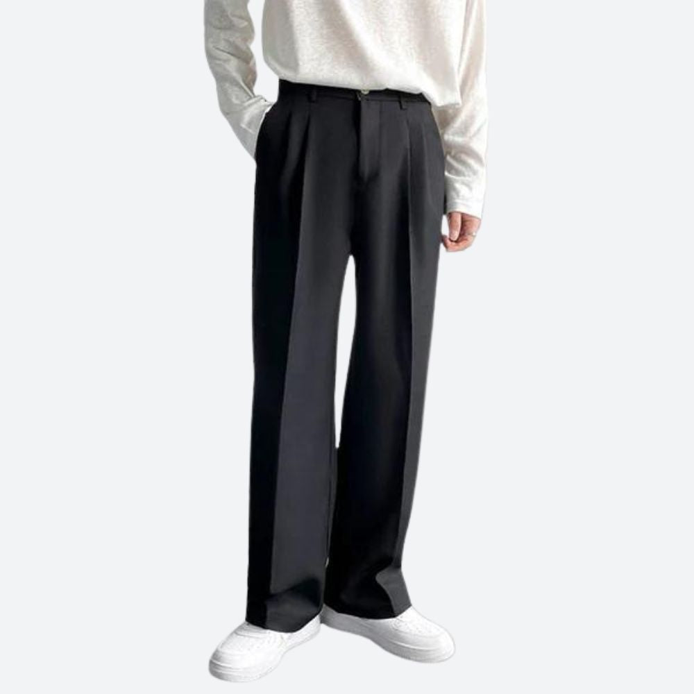 Herren Anzughose mit weitem Bein für Business-Look-Schwarz-28-Luzern Mode