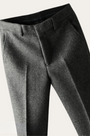Herren Anzughose Business Slim Fit Elegante Bügelfalte-Grau-29-Luzern Mode