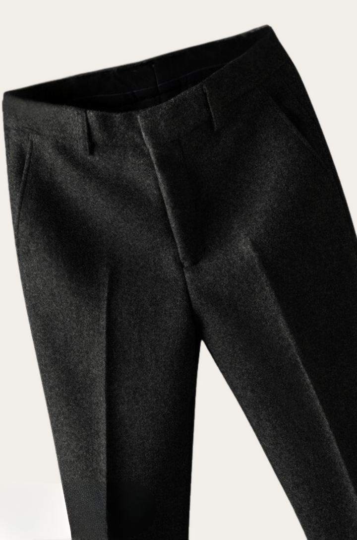 Herren Anzughose Business Slim Fit Elegante Bügelfalte-Schwarz-29-Luzern Mode
