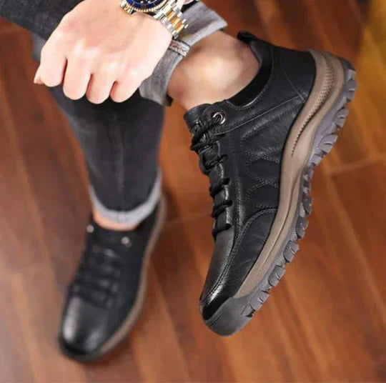 Herren Leder Sneaker - Bequeme Freizeitschuhe für Alltag-Luzern Mode