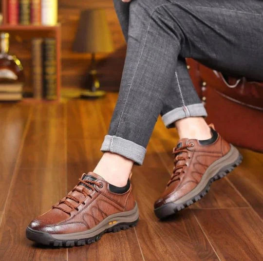Herren Leder Sneaker - Bequeme Freizeitschuhe für Alltag-Luzern Mode