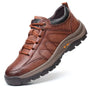Herren Leder Sneaker - Bequeme Freizeitschuhe für Alltag-Braun-39-Luzern Mode