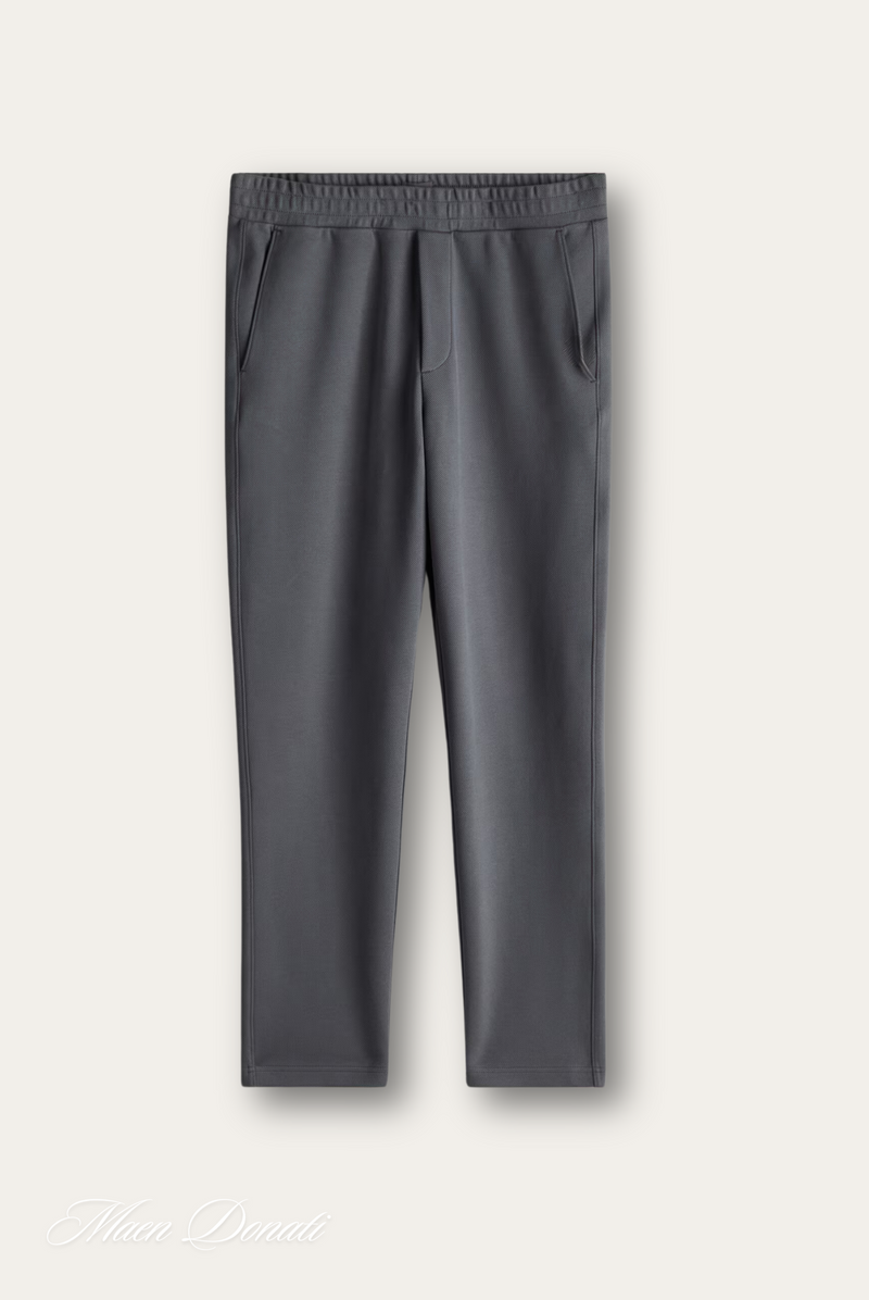 Herren Jogginghose mit elastischem Bund und Taschen-Grau-XS-Luzern Mode