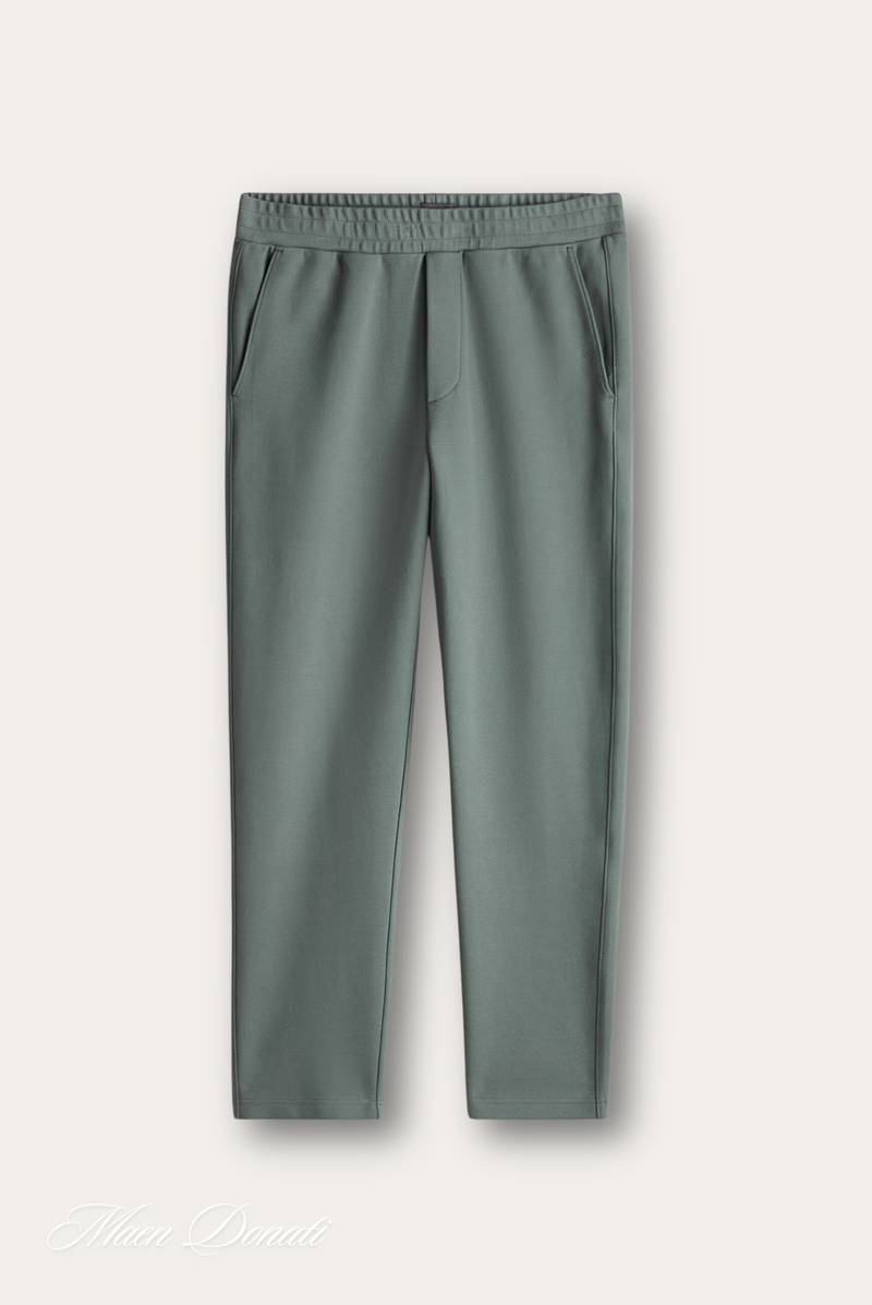 Herren Jogginghose mit elastischem Bund und Taschen-Grün-XS-Luzern Mode