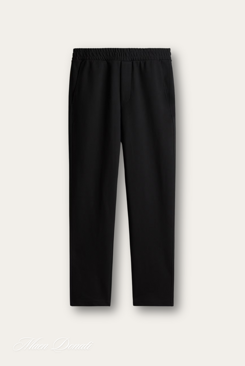 Herren Jogginghose mit elastischem Bund und Taschen-Schwarz-XS-Luzern Mode