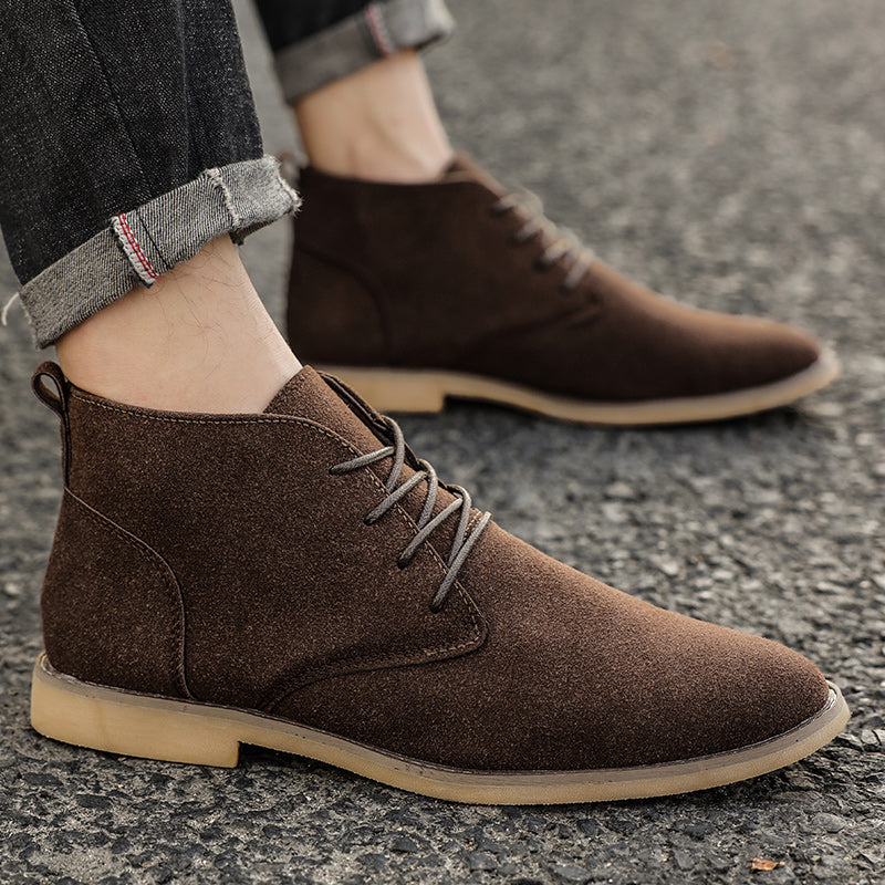 Herren Wildleder Stiefeletten - Elegante Ankle Boots kaufen-braun-39-Luzern Mode