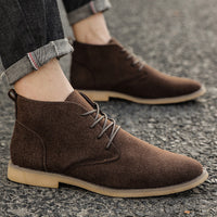 Herren Wildleder Stiefeletten - Elegante Ankle Boots kaufen-braun-39-Luzern Mode