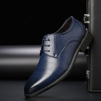 Hochwertige Herren Brogues aus echtem Leder für Business-Blau-39-Luzern Mode