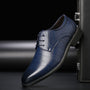 Hochwertige Herren Brogues aus echtem Leder für Business-Blau-39-Luzern Mode