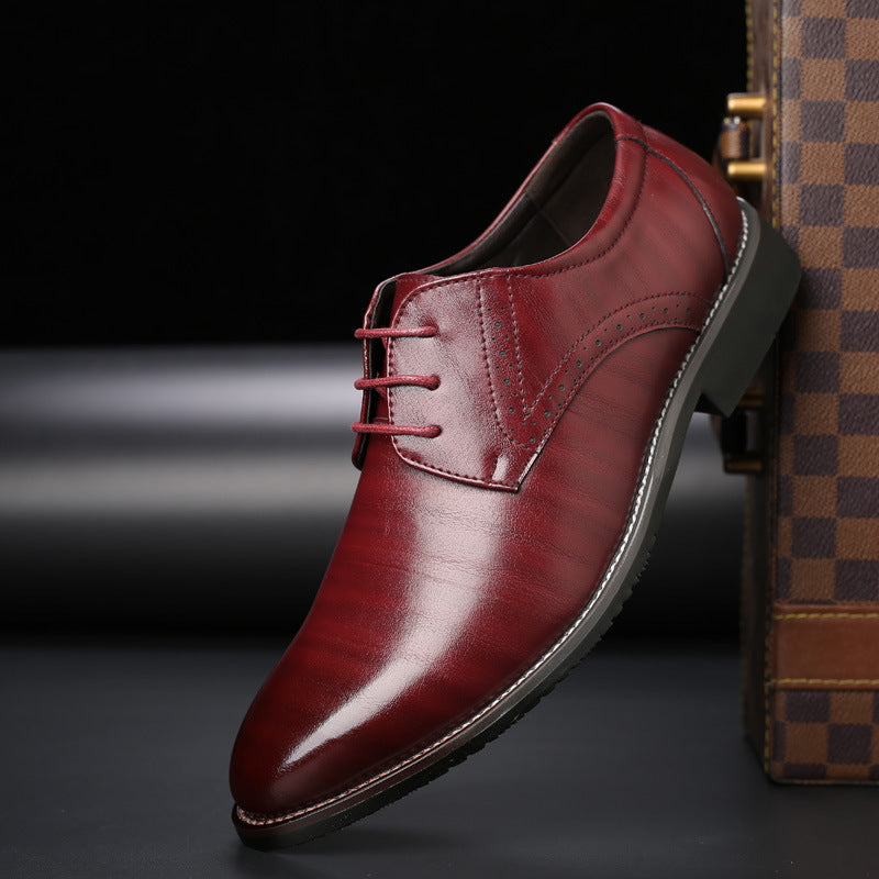 Hochwertige Herren Brogues aus echtem Leder für Business-Luzern Mode