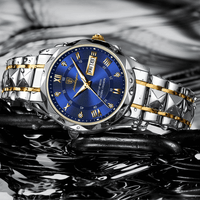 Herren Automatik Armbanduhr mit Leuchtzeigern und Datum-Luzern Mode