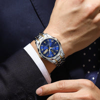 Herren Automatik Armbanduhr mit Leuchtzeigern und Datum-Luzern Mode