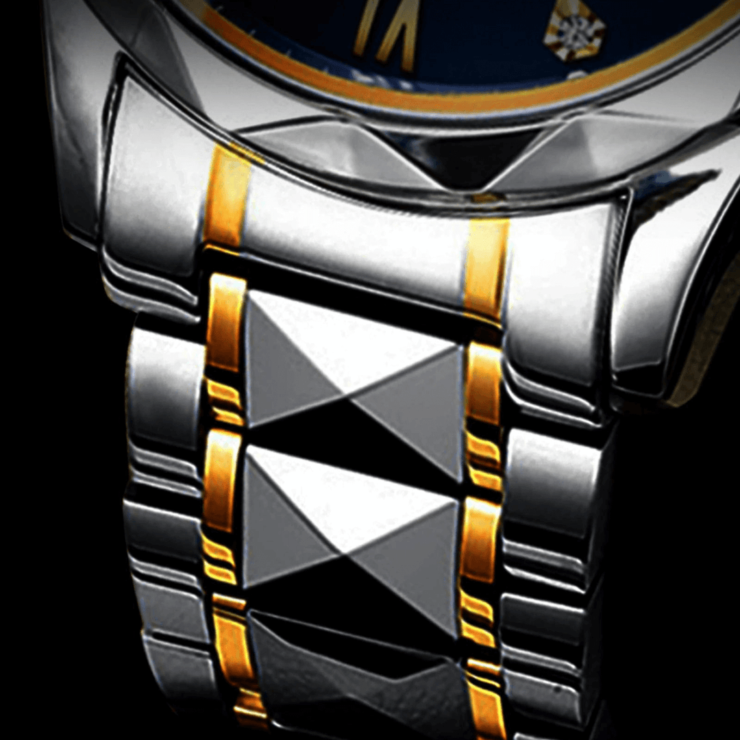Herren Automatik Armbanduhr mit Leuchtzeigern und Datum-Luzern Mode