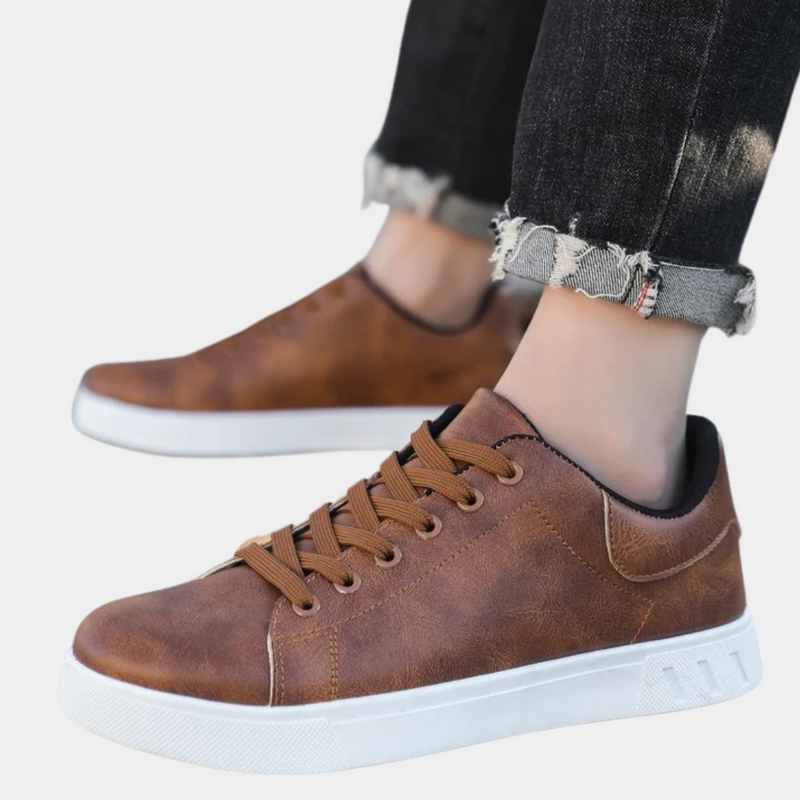 Herren Freizeitschuhe Lederoptik mit Komfortsohle-Luzern Mode