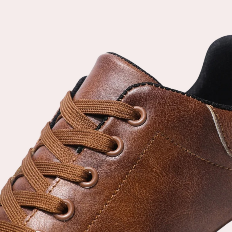 Herren Freizeitschuhe Lederoptik mit Komfortsohle-Luzern Mode