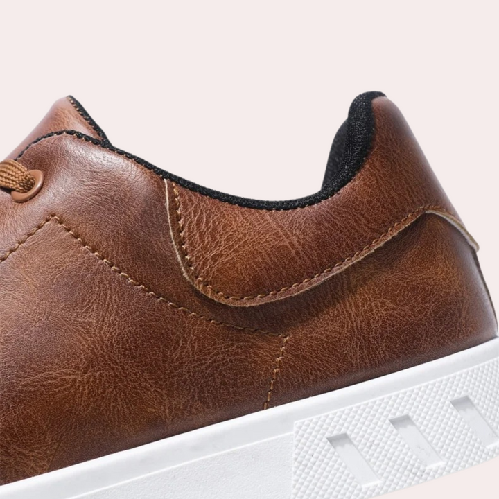 Herren Freizeitschuhe Lederoptik mit Komfortsohle-Luzern Mode