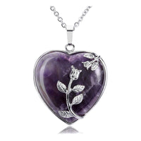 Halskette für Damen | Herzförmig | Liebessymbol | Stilvoll-Amethyst-Luzern Mode