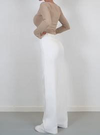 Damenmode: Elegante Hose mit weitem Bein und Top-Set-Luzern Mode