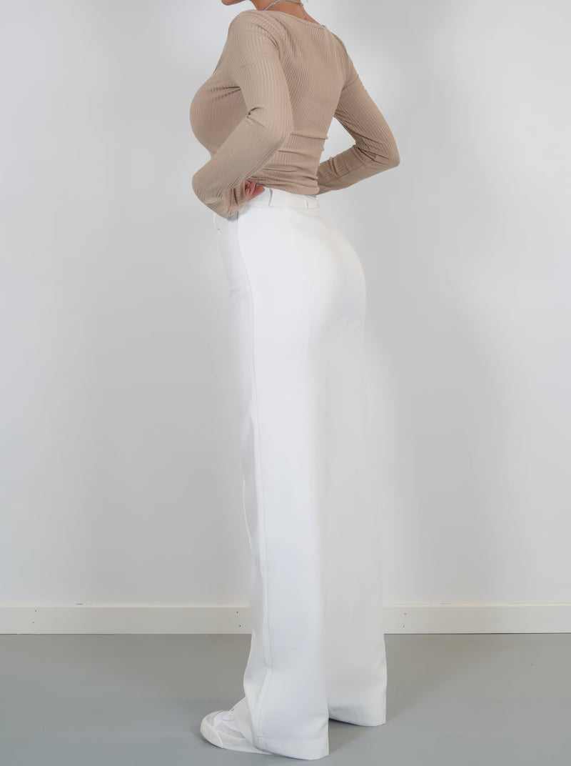 Damenmode: Elegante Hose mit weitem Bein und Top-Set-Luzern Mode
