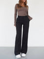 Damenmode: Elegante Hose mit weitem Bein und Top-Set-Schwarz-S-Luzern Mode