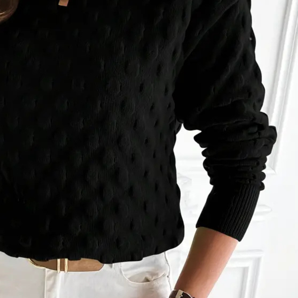Damen Strickpullover mit Strukturmuster - Modischer Look-Luzern Mode