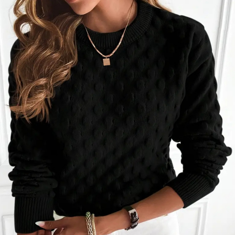 Damen Strickpullover mit Strukturmuster - Modischer Look-Luzern Mode