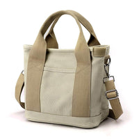 Kleine Damen Umhängetasche aus Segeltuch für Alltag-Beige-Luzern Mode