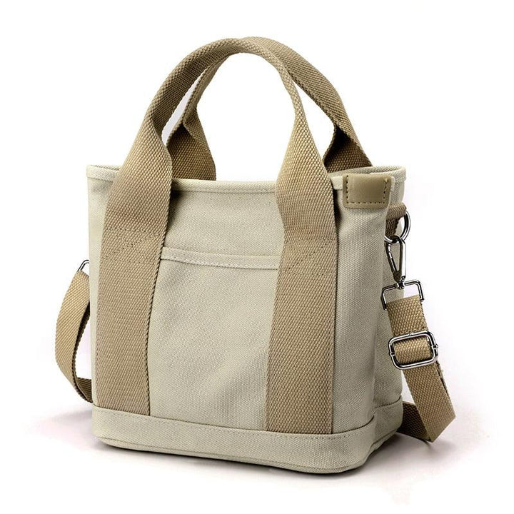 Kleine Damen Umhängetasche aus Segeltuch für Alltag-Beige-Luzern Mode