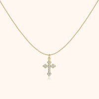 Halskette mit Kreuz | Spirituell Stilvoll Silber Gold Langlebig Einzigartig-Gold-Luzern Mode