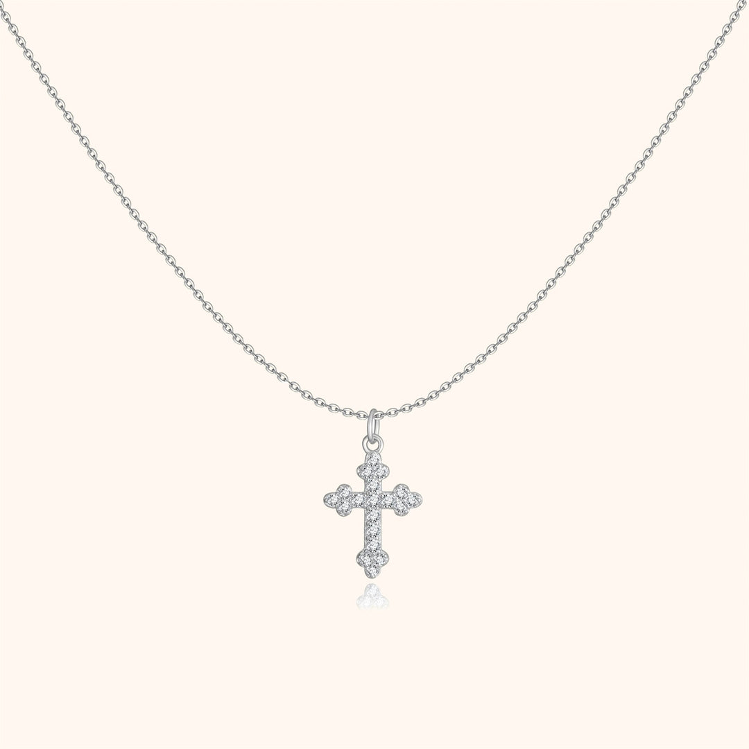 Halskette mit Kreuz | Spirituell Stilvoll Silber Gold Langlebig Einzigartig-SIlber-Luzern Mode