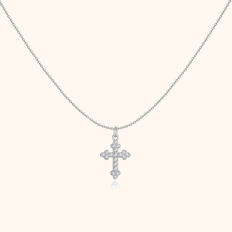 Halskette mit Kreuz | Spirituell Stilvoll Silber Gold Langlebig Einzigartig-SIlber-Luzern Mode