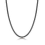 Herrenkette | Gliederkette Stilvoll Robust Langlebig Silber Vielseitig-3 mm-Schwarz-Luzern Mode