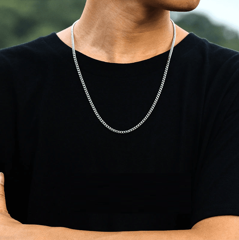 Herrenkette | Gliederkette Stilvoll Robust Langlebig Silber Vielseitig-Luzern Mode