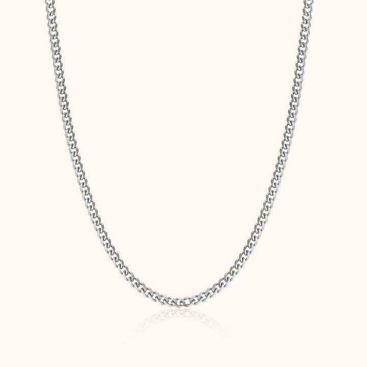 Herrenkette | Gliederkette Stilvoll Robust Langlebig Silber Vielseitig-3 mm-Silber-Luzern Mode