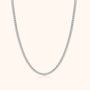 Herrenkette | Gliederkette Stilvoll Robust Langlebig Silber Vielseitig-3 mm-Silber-Luzern Mode