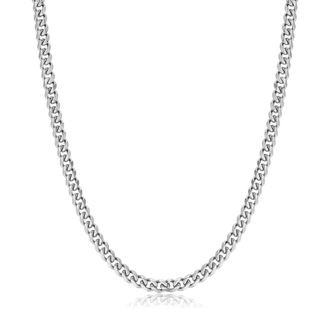 Herrenkette | Gliederkette Stilvoll Robust Langlebig Silber Vielseitig-5 mm-Silber-Luzern Mode