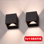 LED Wandleuchte | Kubus Wiederaufladbar Kabellos Vielseitig Stilvoll Stimmungsvolles Licht-Schwarz-Luzern Mode