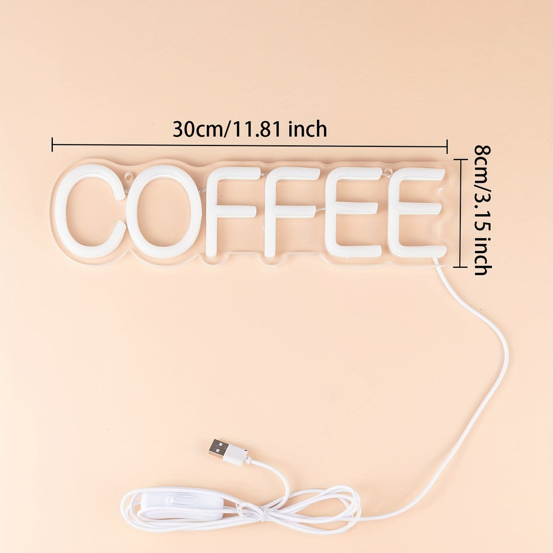 LED-Nachtlampe | Kaffee, Langlebig, Energieeffizient, Stimmungsvolles Licht, Vielseitig, USB, Weiß-Luzern Mode