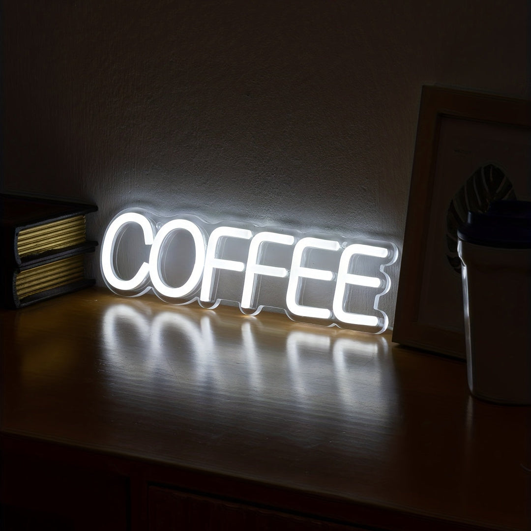 LED-Nachtlampe | Kaffee, Langlebig, Energieeffizient, Stimmungsvolles Licht, Vielseitig, USB, Weiß-Luzern Mode