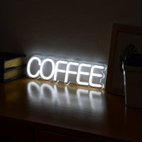 LED-Nachtlampe | Kaffee, Langlebig, Energieeffizient, Stimmungsvolles Licht, Vielseitig, USB, Weiß-Luzern Mode