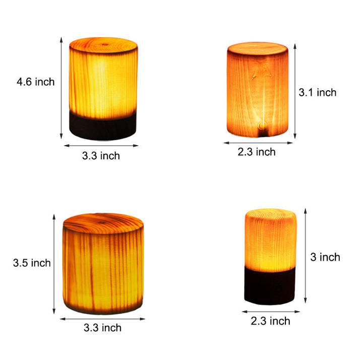 Tischlampe | Holzoptik Stilvoll Modern Langlebig Wiederaufladbar Vielseitig-Luzern Mode