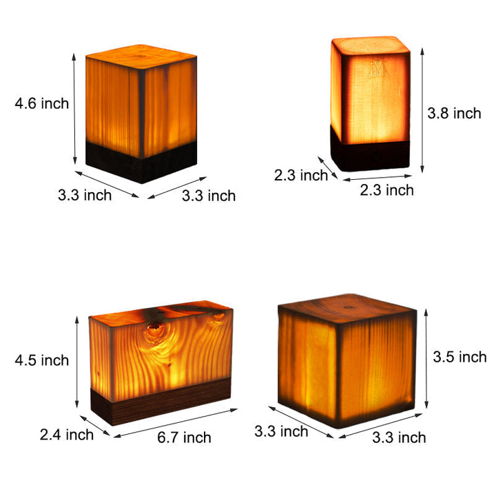 Tischlampe | Holzoptik Stilvoll Modern Langlebig Wiederaufladbar Vielseitig-Luzern Mode