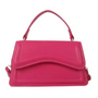 Luxuriöse Damenhandtasche aus Leder mit Schulterriemen-roze-rood-Luzern Mode